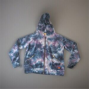 Aviator Nation Blue Purple Tie Dye Full Zip Hoodie Sweatshirt M Women Long Slee…